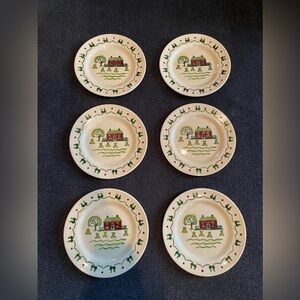 Vintage Metlox Poppytrail 7.5 Inch Plates